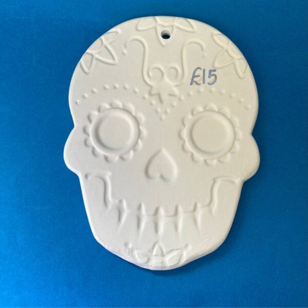 Large flat sugar skull